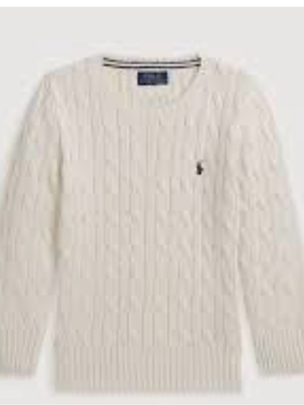 Polo by Ralph Lauren boys Cream Cable-Knit Sweater